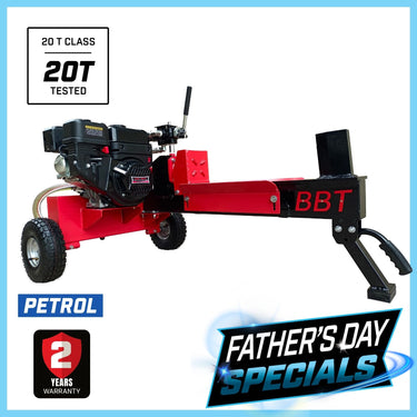 BBT 20T Ton Wood Log Splitter - 6.5hp Petrol engine - 2-Year Warranty