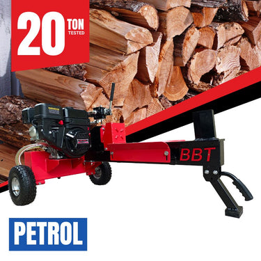 BBT 20T Ton Wood Log Splitter - 6.5hp Petrol engine - 2-Year Warranty