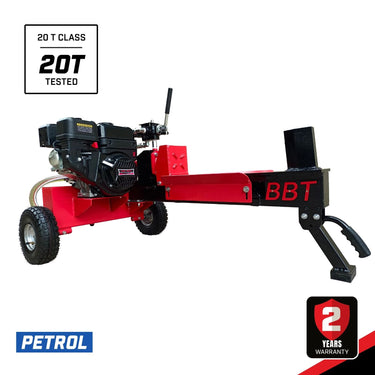 BBT 20T Ton Wood Log Splitter - 6.5hp Petrol engine - 2-Year Warranty