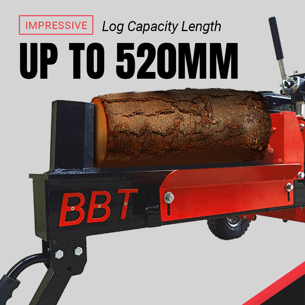 BBT 20T Ton Wood Log Splitter - 6.5hp Petrol engine - 2-Year Warranty ...