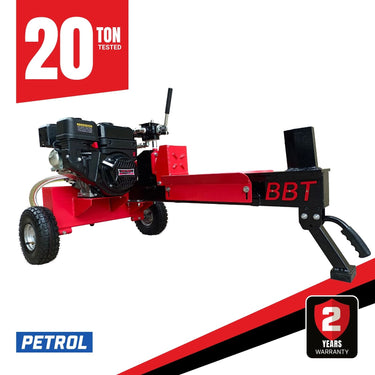 BBT 20T Ton Wood Log Splitter - 6.5hp Petrol engine - 2-Year Warranty