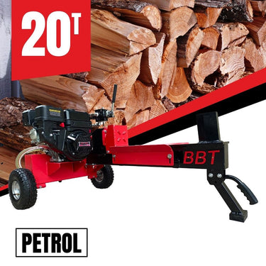 BBT 20 Ton Hydraulic Petrol Wood Log Splitter with 6.5hp BBT pull start engine