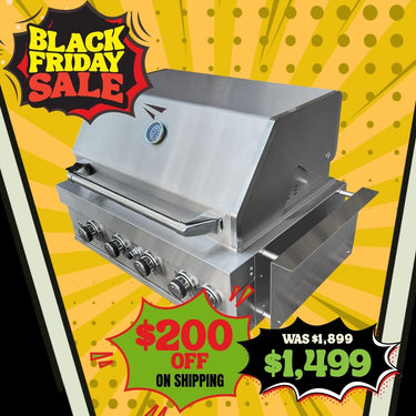 Bull BBQ Stainless Steel Outdoor Kitchen Large 5-Burner - Built-in BBQ