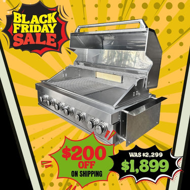 Bull BBQ Stainless Steel Outdoor Kitchen Large 7-Burner - Built-in BBQ