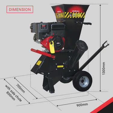 13.5HP 21ft mulcher dimensions