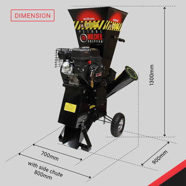 7HP Mulcher Dimensions