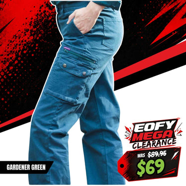 Green Hip - Pants Give Cargo 'Every Bron, Vick and Sally' (Gardener Green) - Women's Workwear