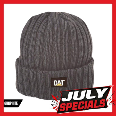 Cat Rib Watch Beanie Graphite