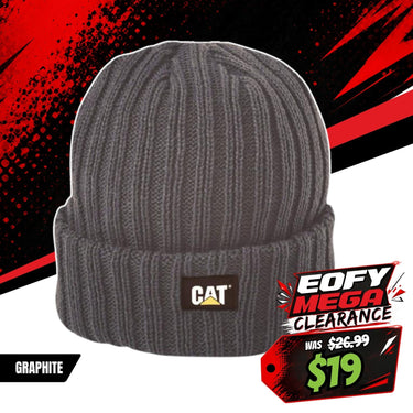 Cat Rib Watch Beanie Graphite