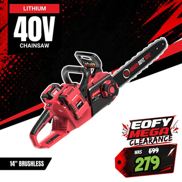 BBT 40V Cordless 14" Chainsaw - Brushless & Dual 4.0Ah Lithium-ion Makita Compatible