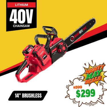 BBT 40V Cordless 14" Chainsaw - Brushless & Dual 4.0Ah Lithium-ion Makita Compatible