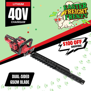 BBT 40V Cordless Hedge Trimmer - Brushless & Dual 4.0Ah Lithium-ion Makita Compatible