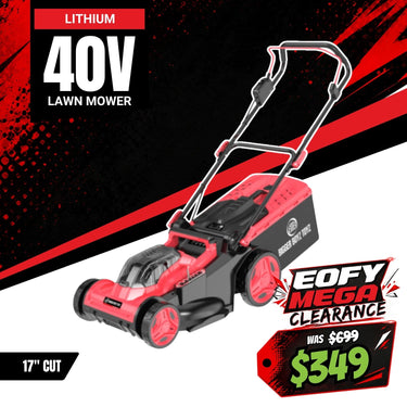 BBT 40V Cordless 17" Lawn Mower - Brushless & Dual 4.0Ah Lithium-ion Makita Compatible