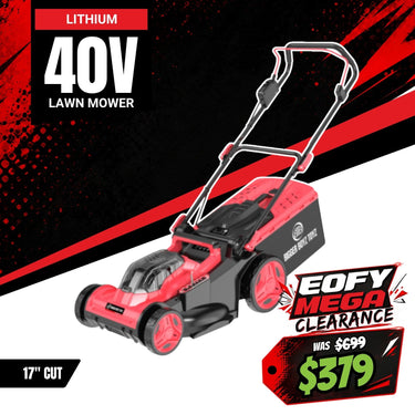 BBT 40V Cordless 17" Lawn Mower - Brushless & Dual 4.0Ah Lithium-ion Makita Compatible