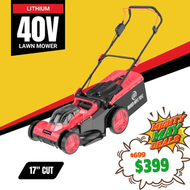 BBT 40V Cordless 17" Lawn Mower - Brushless & Dual 4.0Ah Lithium-ion Makita Compatible