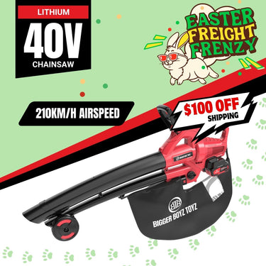 BBT 40V Cordless Blower Vacuum - Brushless & Dual 4.0Ah Lithium-ion Makita Compatible