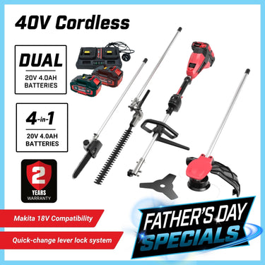 BBT 40V Cordless Multi-tool 4-in-1 - Brushless & Dual 4.0Ah Lithium-ion Makita Compatible