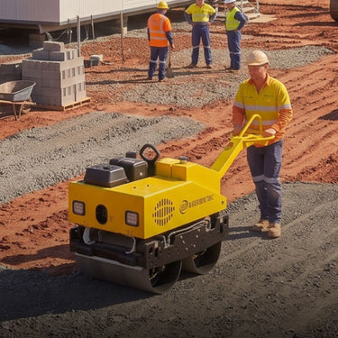BBT Commercial Double Drum Vibratory Roller 580kg with Honda GX160 Engine - Walk Behind Compactor