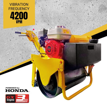 BBT Commercial Single Drum Vibratory Roller  - Genuine Honda GX160 - ROL641