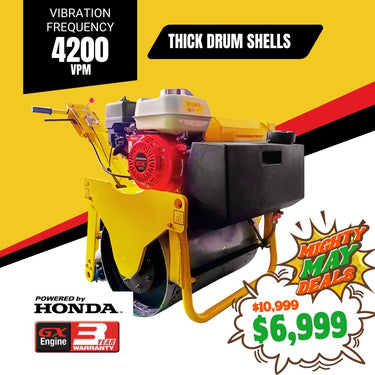 BBT Commercial Single Drum Vibratory Roller  - Genuine Honda GX160 - ROL641