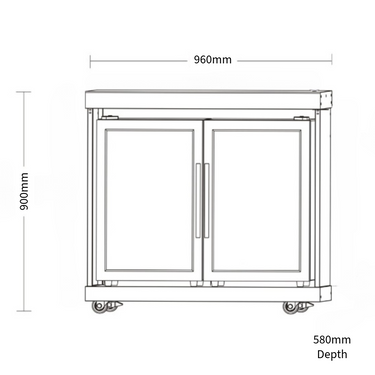 Double Fridge Cooler Module Dimensions