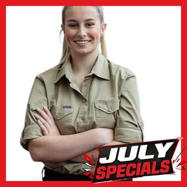 Shirt Extended Long Sleeve 'The Essential' (Khaki) - Women's Workwear