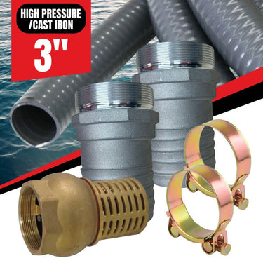 3" Heavy-Duty Suction Line & Flow Control Kit (High Pressure - Cast Iron)