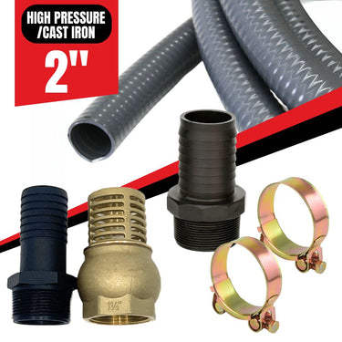 Suction Hose Kit - 2" (High Pressure - Cast Iron)