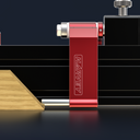 For stock without square faces to the table, you can index on the bevel utilizing the Brass Locating Pin.