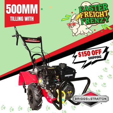 BBT Commercial Cultivator Tiller - Briggs & Stratton Vanguard 6.5HP - 2-Year Warranty