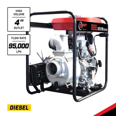 BBT 4" Diesel Trash Pump - 10HP Electric Start