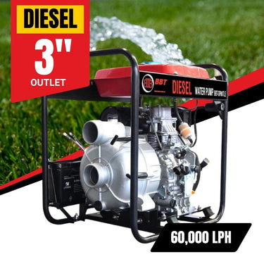 BBT 3" Diesel Trash  Pump - 6.5HP Electric Start