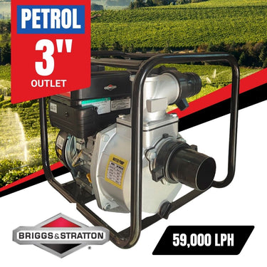 BBT 3" High Volume Transfer Water Pump - Briggs & Stratton XR950 - 2-Year Warranty