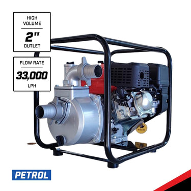 BBT 2" Petrol High Volume Transfer Water Pump - 6.5hp 4-Stroke