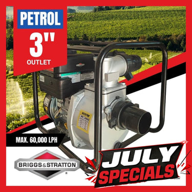 BBT 3" High Volume Transfer Water Pump - Briggs & Stratton XR950 - 2-Year Warranty