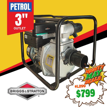 BBT 3" High Volume Transfer Water Pump - Briggs & Stratton XR950 - 2-Year Warranty