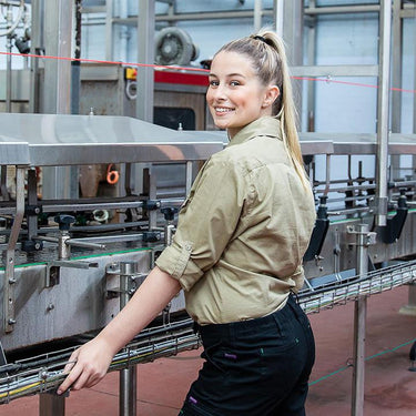 Shirt Extended Long Sleeve 'The Essential' (Khaki) - Women's Workwear