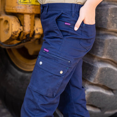 Green Hip - Pants Give Cargo 'Every aBron, Vick and Sally' (Navy Blue) - Women's Workwea