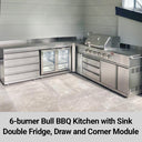 Bull BBQ Stainless Steel set with Double Fridge Cooler Module