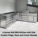 Bull BBQ Stainless Steel set with Double Fridge Cooler Module