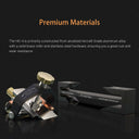 Premium Materials - primary constructed from anodised Aircraft Grade aluminium alloy with a solid brass roller and stainless steel hardware, ensuring you a great rust and wear resistance.