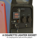 A cigarette lighter socket for charging phone, ipad and other gadgets