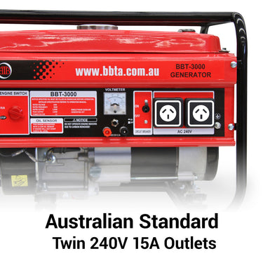 Australian Twin 240V 15A. IP rated protected.