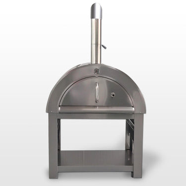 stainless steel wood fire pizza oven with foldable trays