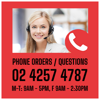 Phone orders / questions 02 4257 4787 | Mon-Thurs: 9 - 5, Friday 9-2:30